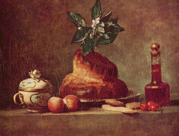 jean-Baptiste-Simeon Chardin Stilleben mit Brioche